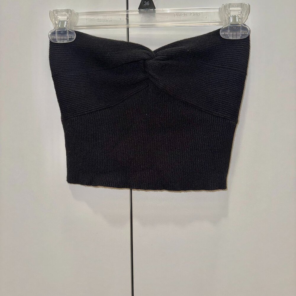 Altar'd State Black Avalon Ribbed Tube Top